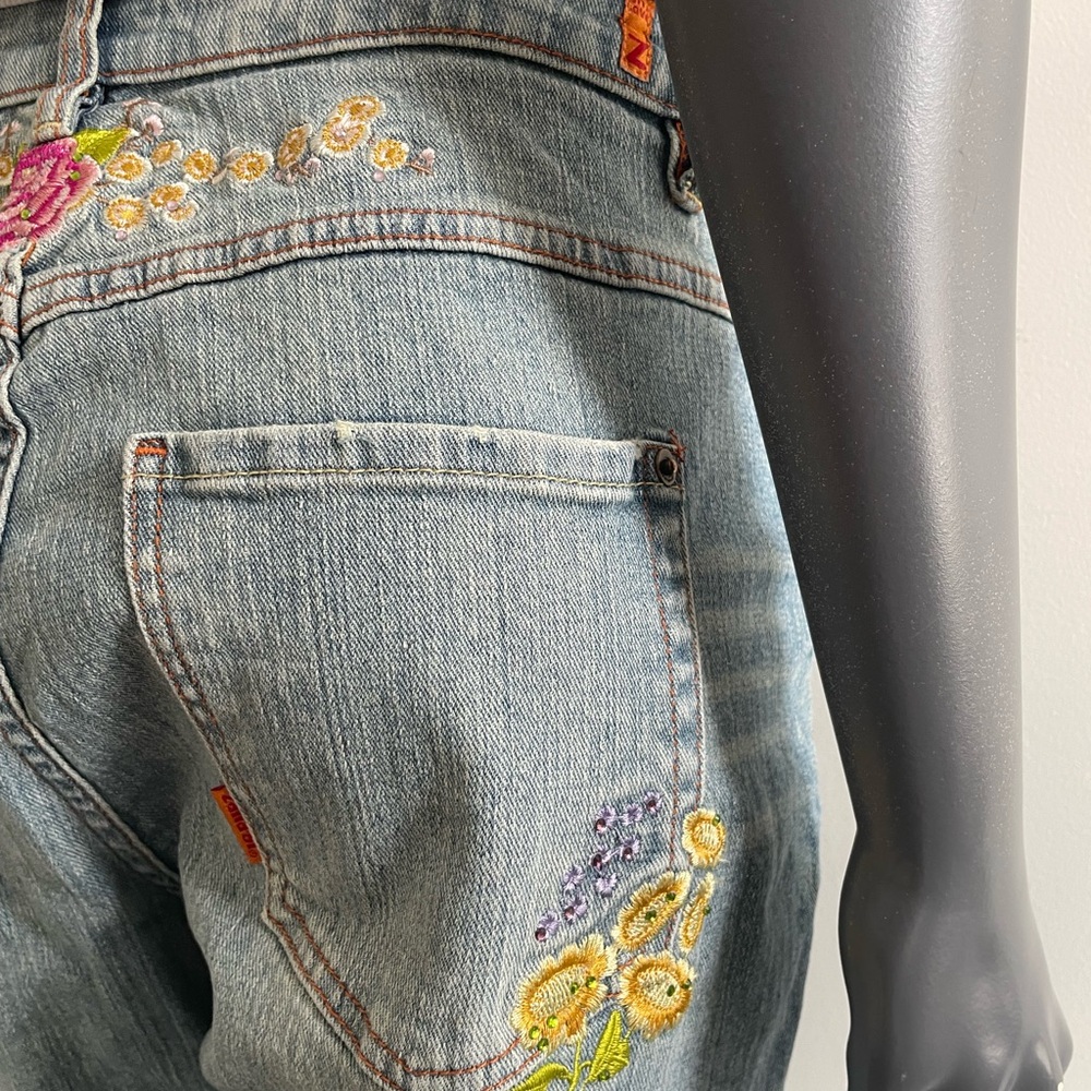 Zana Di Light Blue Embroidered Boyfriend Jeans Y2K